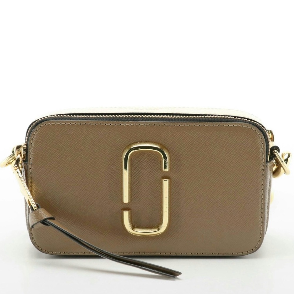 Marc Jacobs Tan Crossbody Bag with Gold Hardware